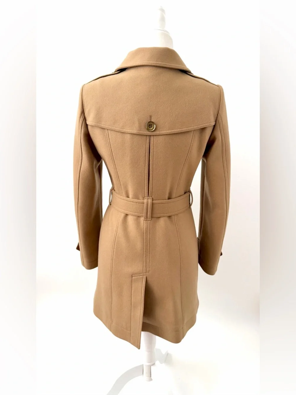 BURBERRY | Camel Wool Daylesmoore Heritage Military Trench Coat Belted US 6 - Picture 8 of 15